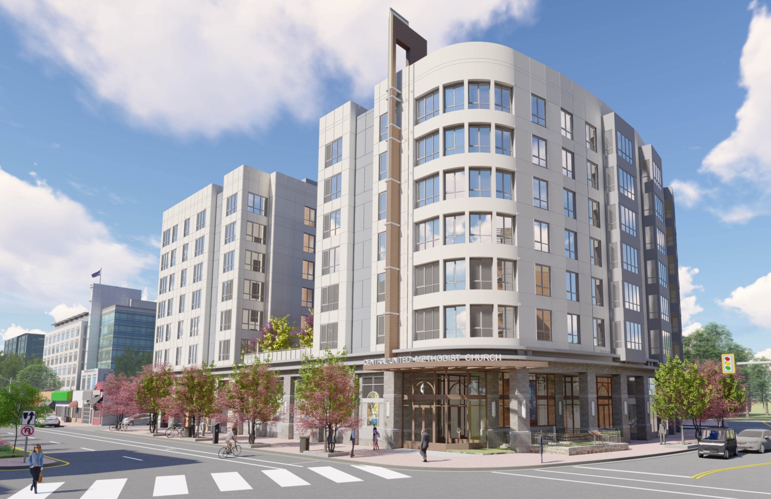 Illustration of apartment blocks