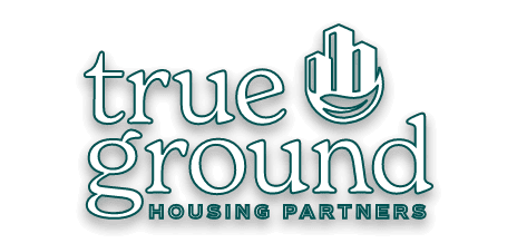 True ground logo with shadow