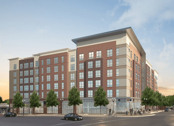 Architectural rendering of a new residential complex